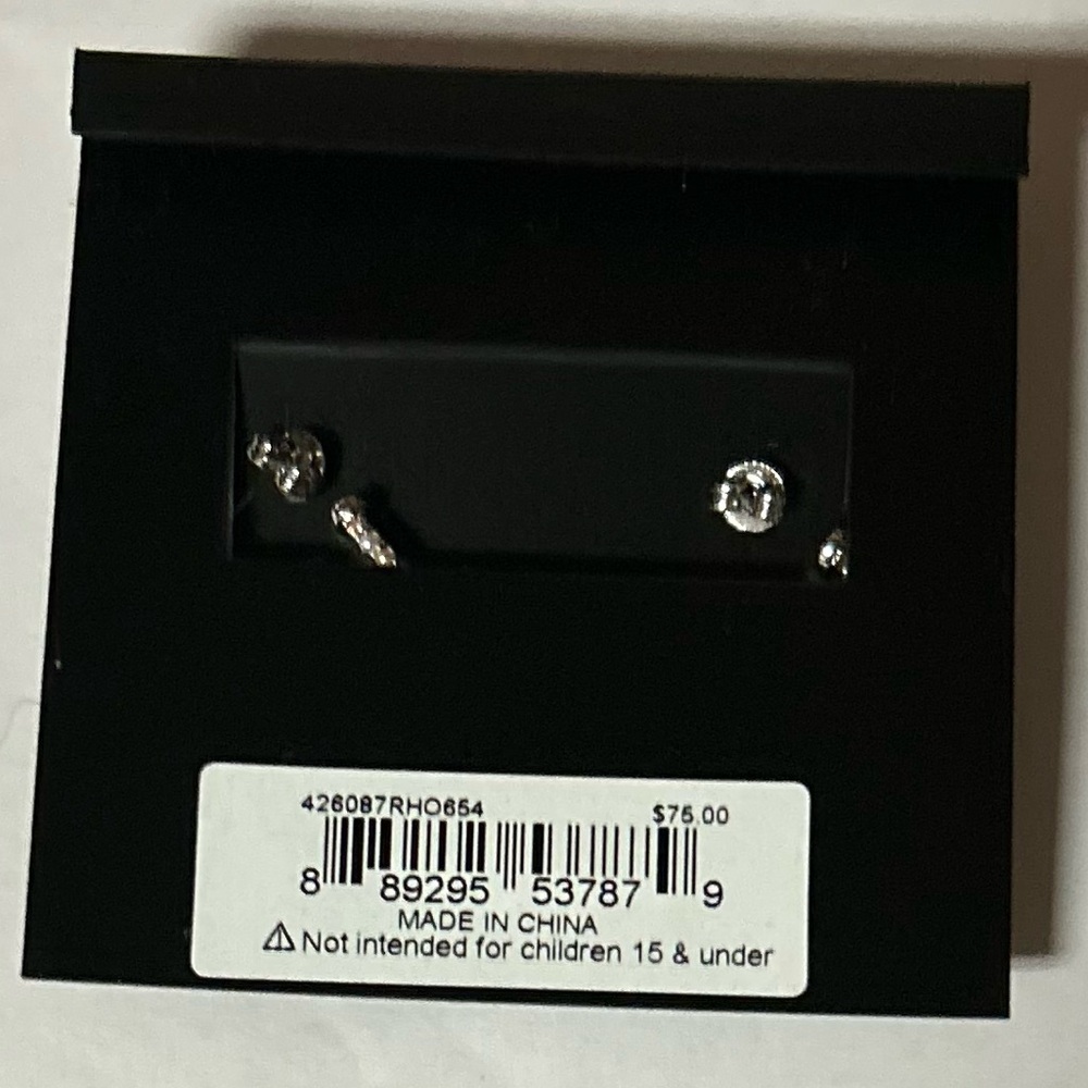 Coach Cherry Pave Gold-tone Huggie Earrings - Picture 3 of 3